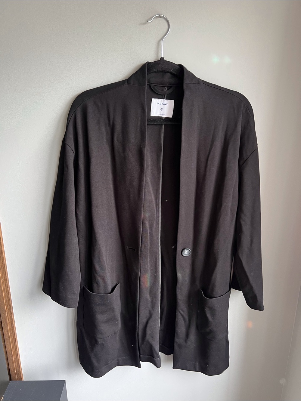 Old Navy Black Open-Front Blazer Jacket